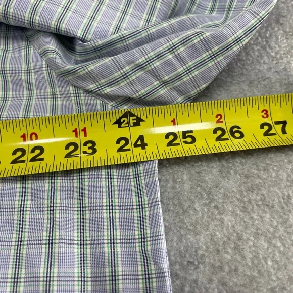 UNTUCKit Mens XL Long Sleeve Button Down Shirt Plaid Cotton Blue Green Cotton - Picture 9 of 13